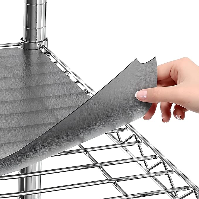 Sterling Shelf Liners for Wire Shelf System: Set of 5 in Graphite: 14 x 30 by Sterling+Shelf+Liners