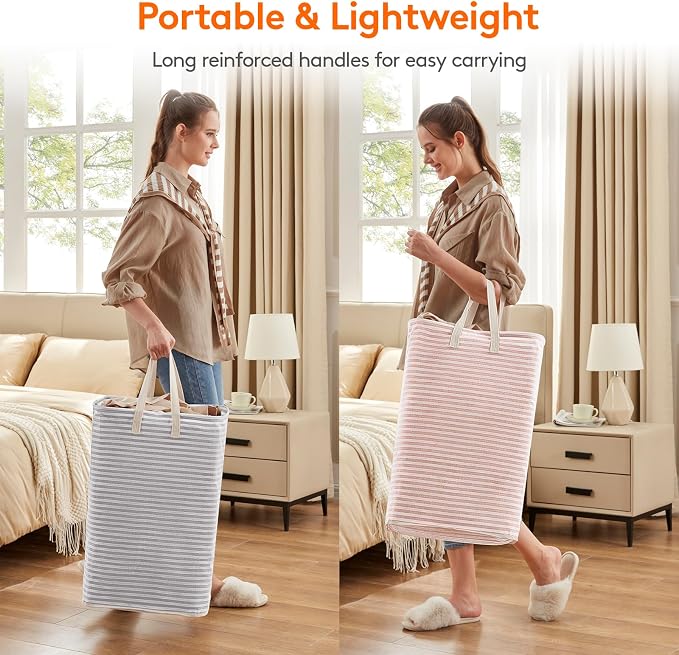 Lifewit 2 Pack Laundry Hamper Large Collapsible Laundry Basket, Freestanding - Image 4