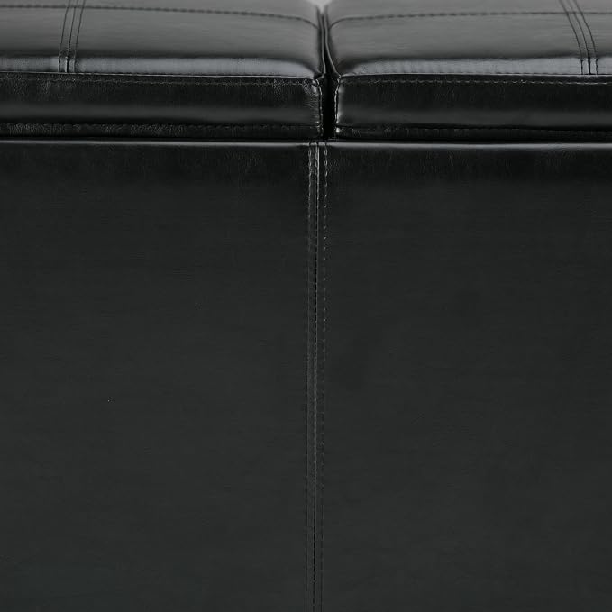 SIMPLIHOME Avalon 42 inch Wide Contemporary Rectangle Storage Ottoman in - Image 12