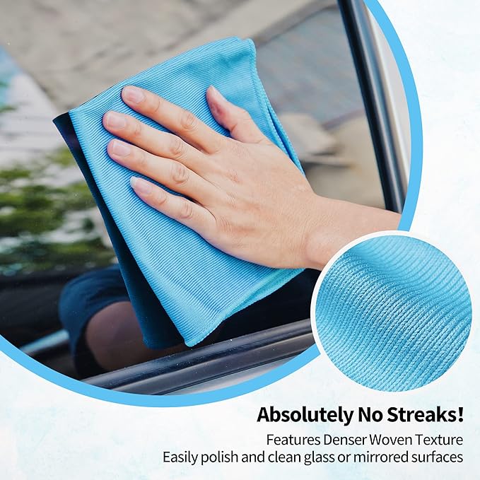 HOMERHYME Microfiber Glass Cleaning Cloth - Image 2
