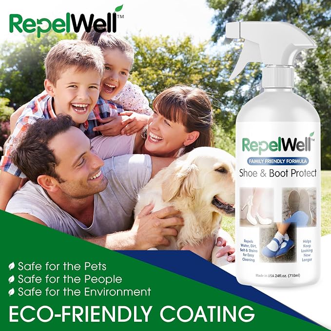 Shoe & Boot Stain & Water Repellent Eco-Friendly, Pet-Safe Spray Keeps Fabric - Image 2