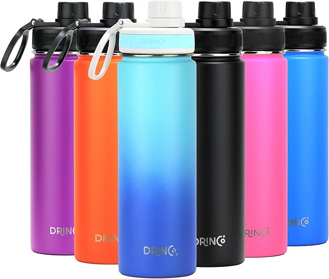 DRINCO Stainless Steel Water Bottle Spout Lid Vacuum Insulated Double Wall by Drinco