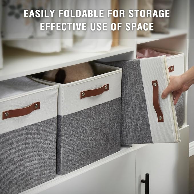 Collapsible Fabric Storage Cube Bins - Image 4