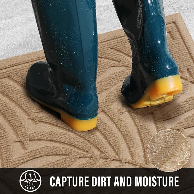 Front Door Mat, Absorbent Resist Dirt Welcome Door Mat Indoor Outdoor, - Image 2