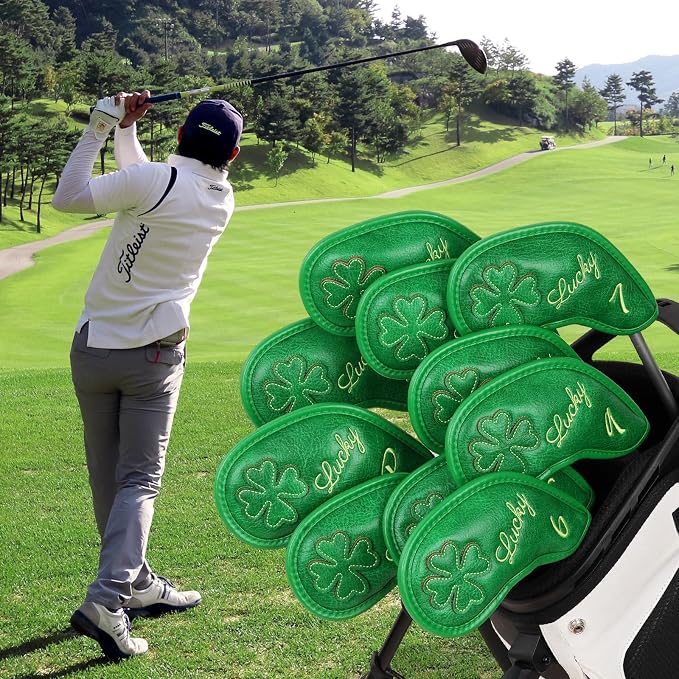 Golf Headcovers Golf Club Head Covers Four Leaf Clover Good Luck Charm - Image 9