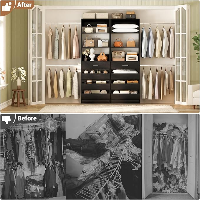 Aheaplus Closet System, 6-15Ft Closet Organizer - Image 5