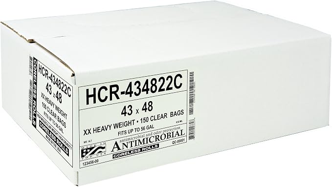 Aluf Plastics High Density Trash Bags, 56 Gallon, 22 Micron, - Image 2