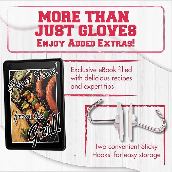 KITCHEN PERFECTION XL Silicone Smoker Oven Gloves - Image 3
