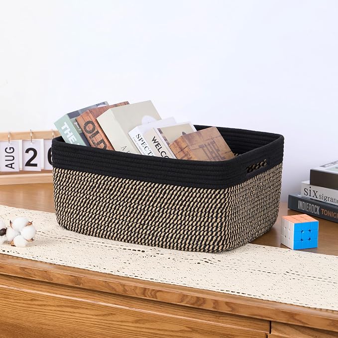 Large Storage Baskets for Organizing, Closet Shelf Baskets for Clothes Blanket