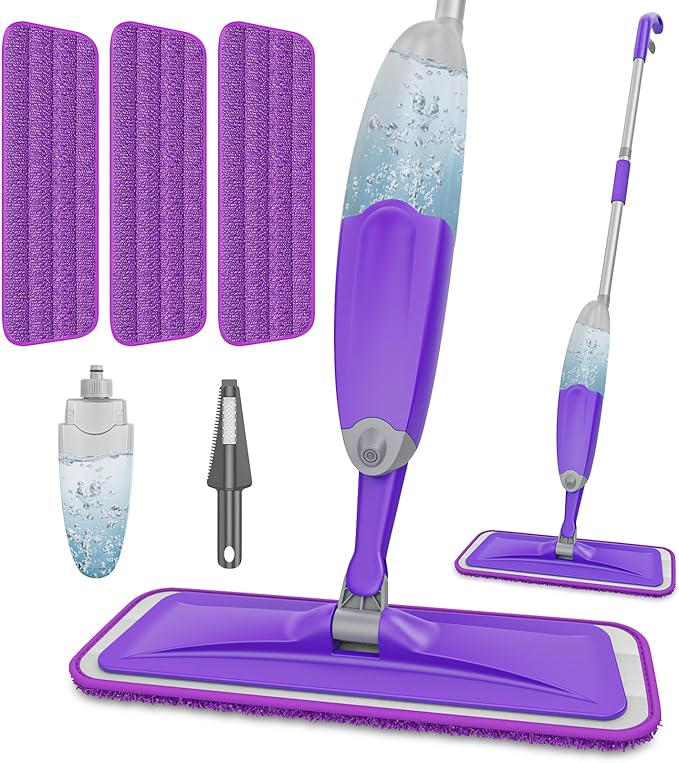HOMTOYOU Spray Mops for Floor Cleaning: Wet Mop for Hardwood Tile Wood Laminate by HOMTOYOU
