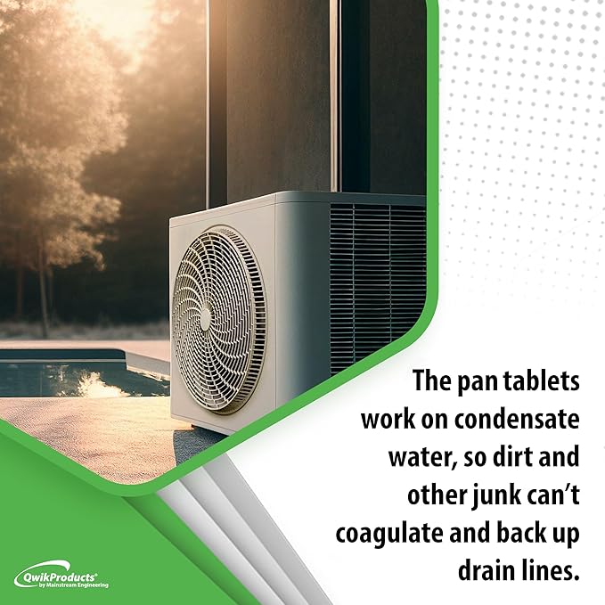 QwikTreat Condensate Pan Treatment Tablets, AC Drip Pan Tablets Air Conditioner - Image 3