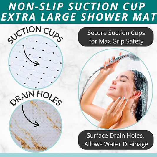 ENKOSI Extra Large Square Non Slip Shower Mat - Image 2
