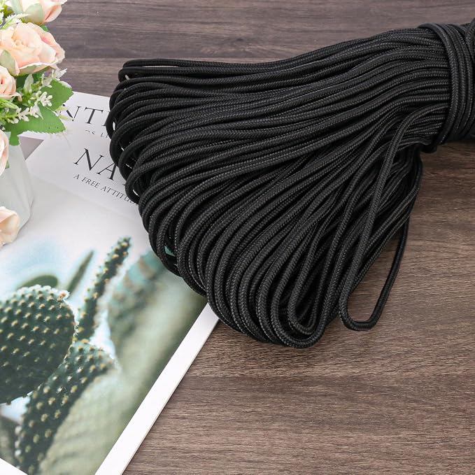 500 Feet 1/4 Inch Black Polyester Rope, 6 mm Polypropylene Utility Rope - Image 4