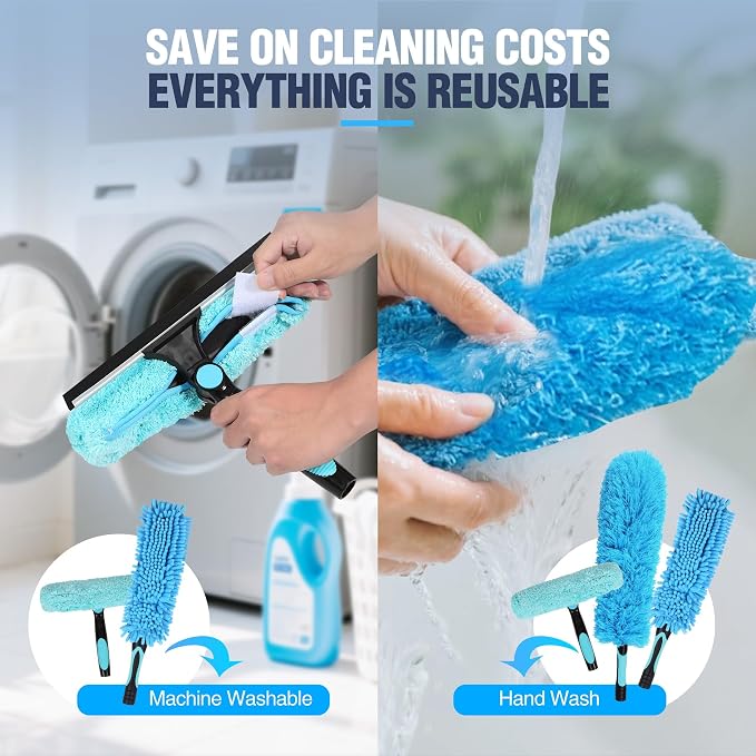 Lineslife Cobweb Duster, Washable Cleaning Duster Kit - Image 8