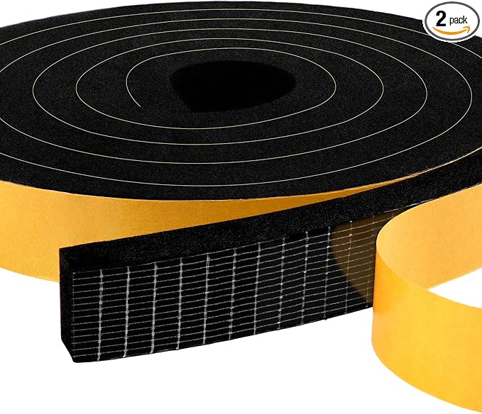 High Density Weather Stripping 3/4 in x 3/8 in, Weatherproof Foam Insulation by Aopaeoie