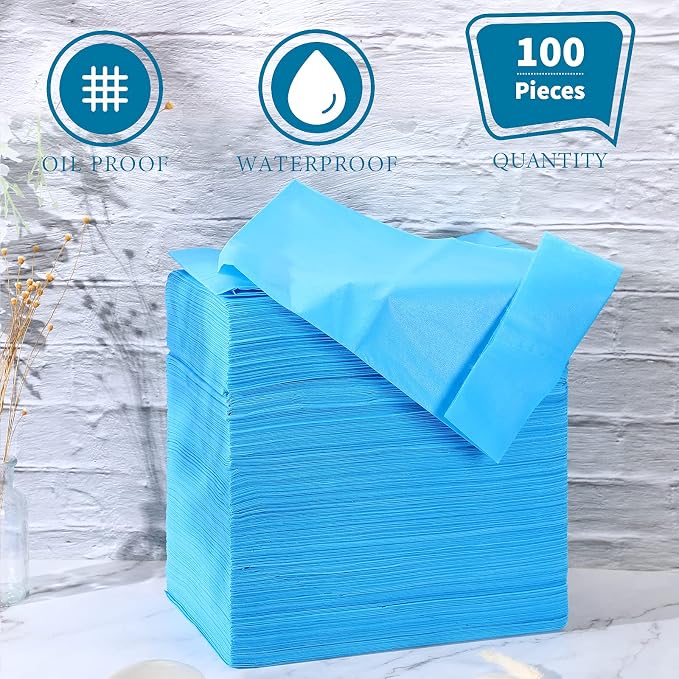 Breling 100 Pcs 31.5 x 71 Inch Disposable Bed Sheets Oil-proof PE Film Massage - Image 6