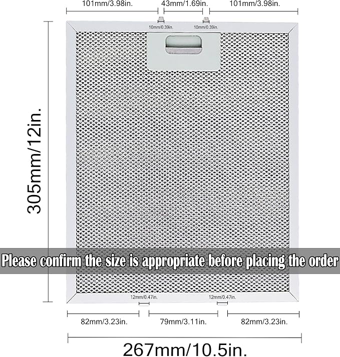  W10169961A Aluminum Range Hood Filters Replacement 3 Pack 10.5 x - Image 3