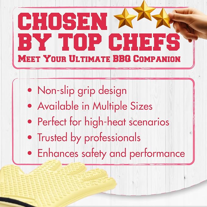KITCHEN PERFECTION XL Silicone Smoker Oven Gloves - Image 6
