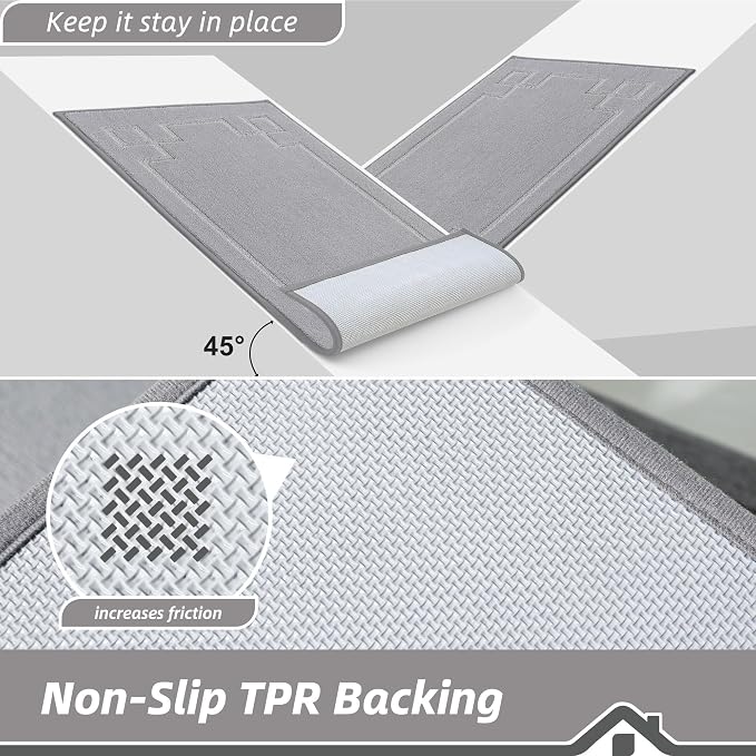 BEQHAUSE Door Mat 20" x 32", Non-Slip Door Mats Indoor Entryway Rugs Washable - Image 3