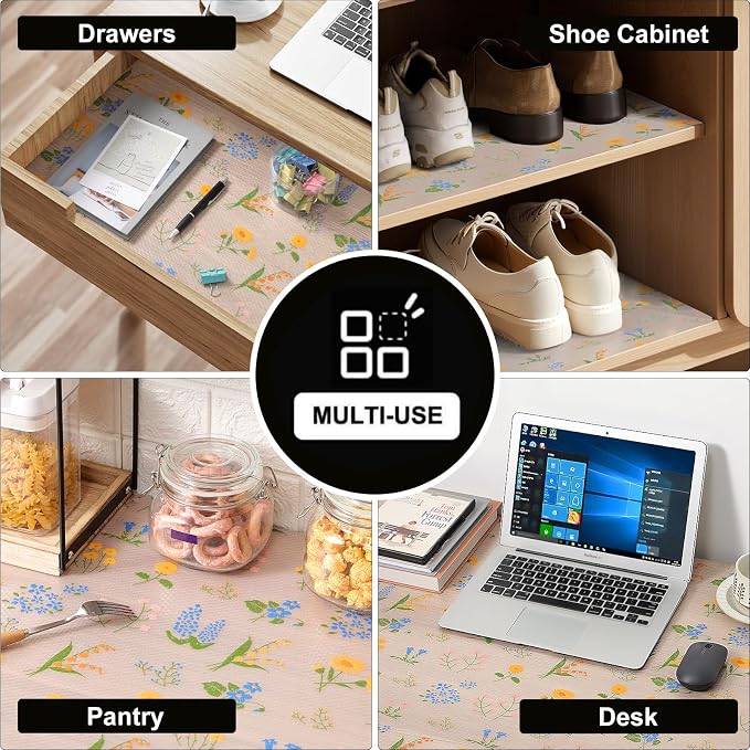 INNOLITES Non-Slip Shelf Liner – Cabinet & Drawer Liner Non-Adhesive – - Image 8