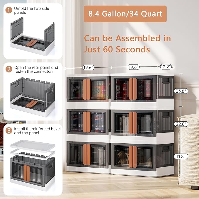 8.4Gal Collapsible Storage Bins - Image 3