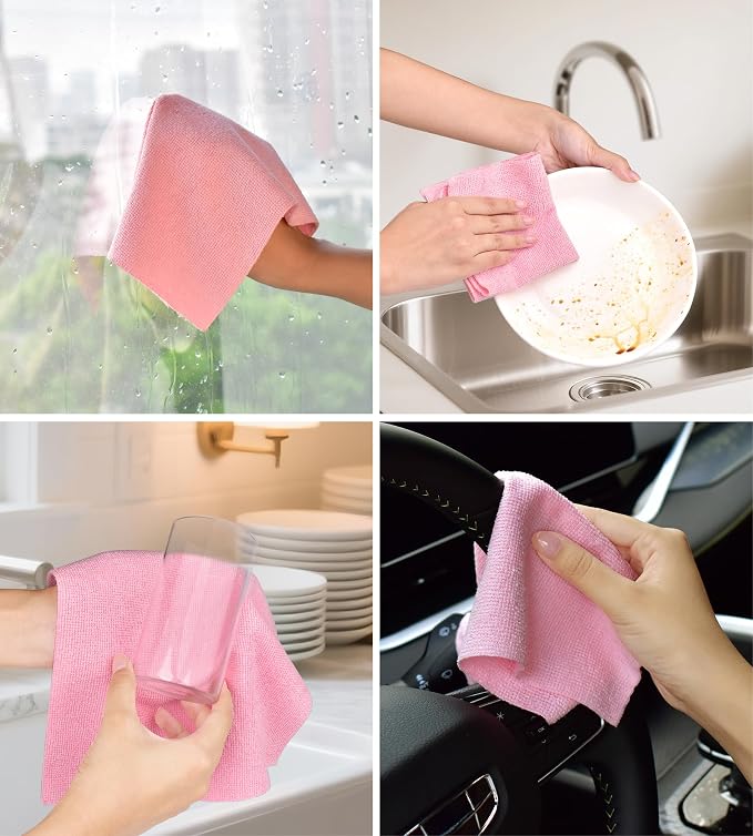 Roll of Microfiber Cleaning Cloth –100 Pack, Tear Away Microfiber Towels - Image 6
