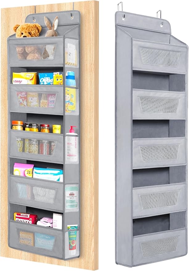 Meolsaek Over the Door Organizer, 46lbs Load and Anti-Tilt Design，5 Tier Behind by Meolsaek