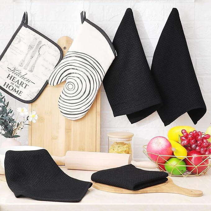 Homaxy 100% Cotton Waffle Weave Kitchen Dish Cloths, Ultra Soft Absorbent Quick - Image 6