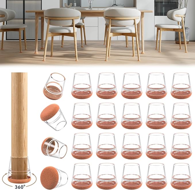 24PCS Extra Small Chair Leg Floor Protectors by Violibar