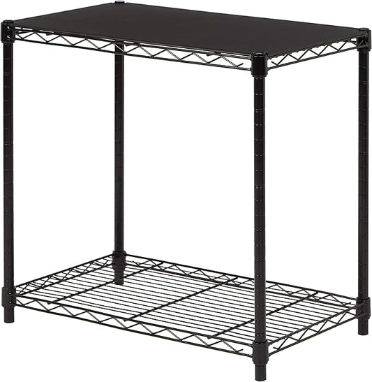 Amazon Basics 2-Shelf Stackable Storage, 13.3" D x 23.2" W x 22.2" H by AmazonBasics