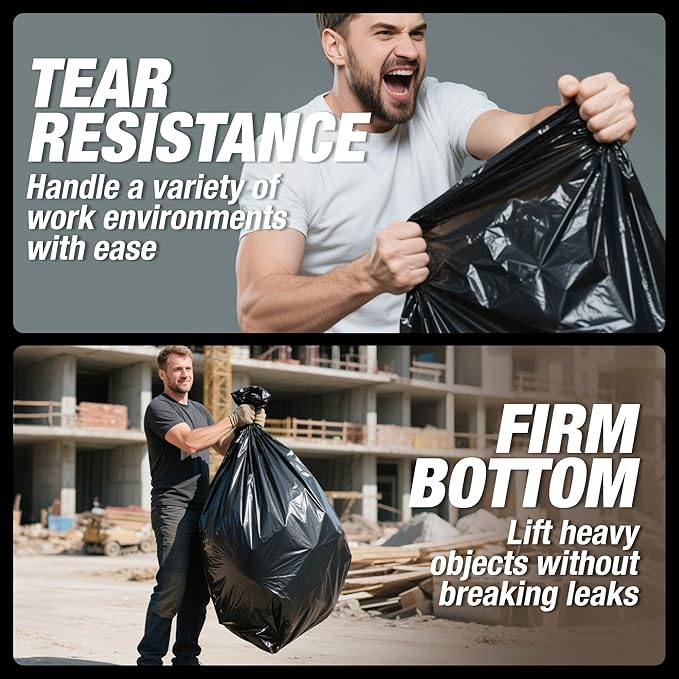 Heavy Duty Contractor Trash Bags 30-33 Gallon 50 Count, 1.5 Mil Extra Thick - Image 3