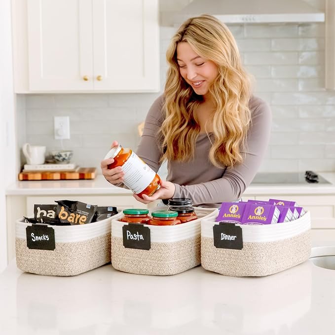 NaturalCozy 13.5”x8.5”x5.5” Storage Baskets - Image 7