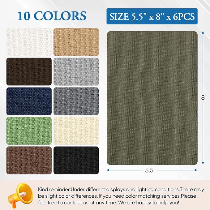 Canvas Repair Patch 5.5 x 8 Inches 6Pcs Self-Adhesive Waterproof Canvas Patch - Image 3