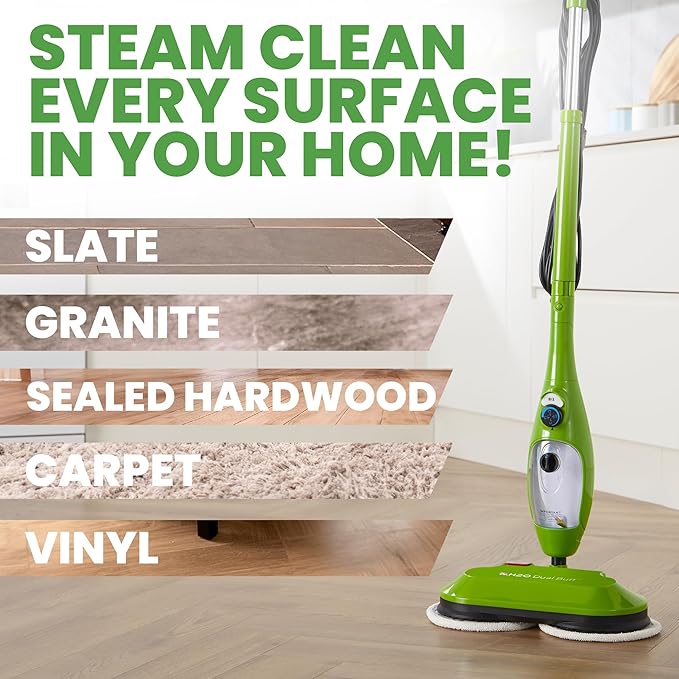 H2O X5 Dual Buff Steam Mop, 8 in 1 Handheld Steam Cleaner - Image 5