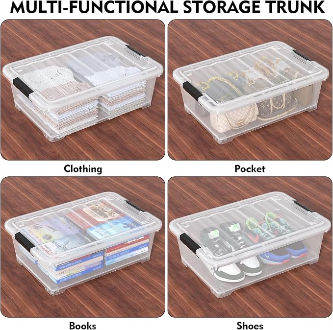 20 Quart Under Bed Shoe Storage Container Bin - Image 5
