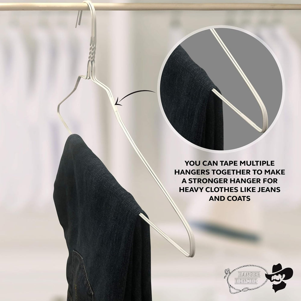 Wire Metal Clothes Hangers 200 Pack for Standard Size Shirts, Pants, Skirts, ...