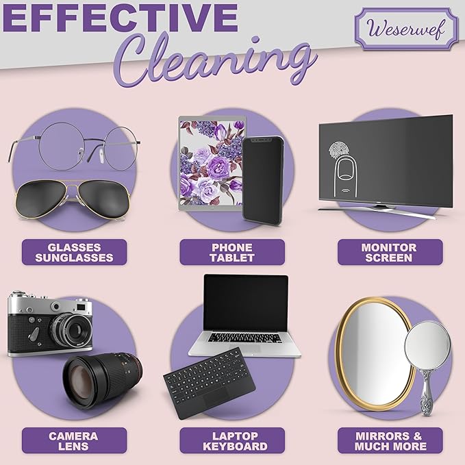 WESERWEF Design Microfiber Glasses Cleaning Cloth – Premium Cleaning Cloth - Image 4