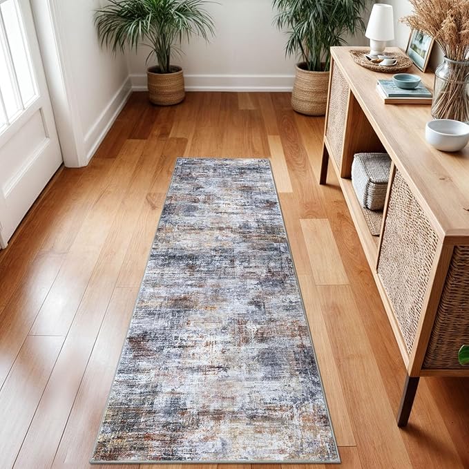 IOHOUZE Abstract Runner Rug 2x7 Ft Washable Runners - Image 2