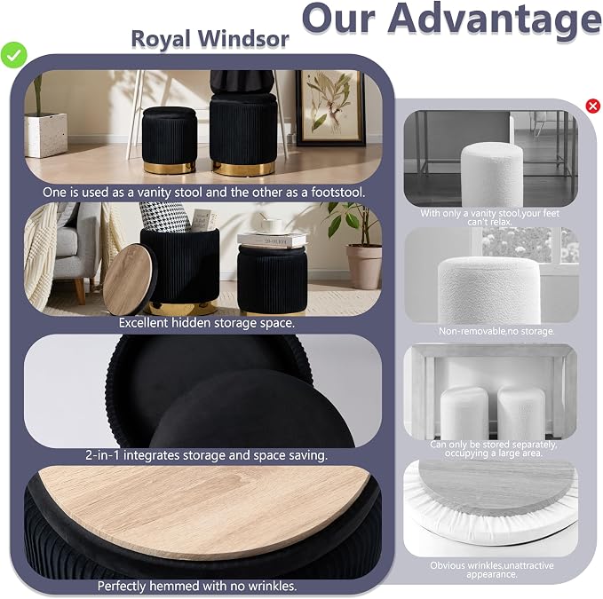 Royal Windsor Round Ottoman