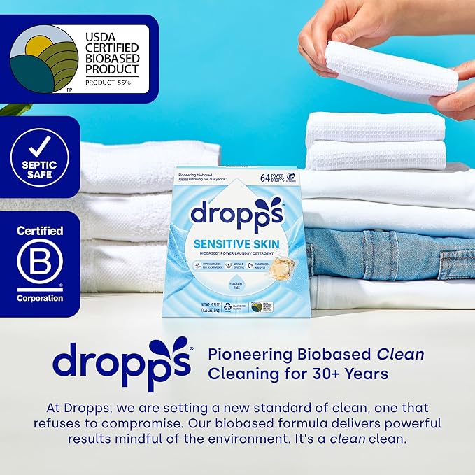 Dropps Sensitive Skin Laundry Detergent Pods, Unscented - Image 6