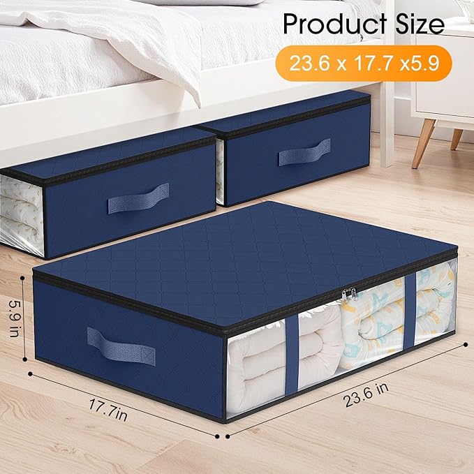 StorageRight Under Bed Storage Bins, Breathable Organizer - Image 2