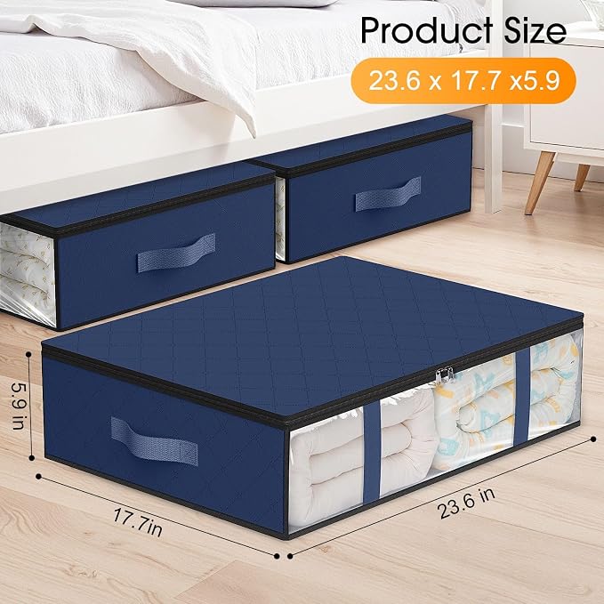 StorageRight Under Bed Storage Bins, Breathable Organizer - Image 2