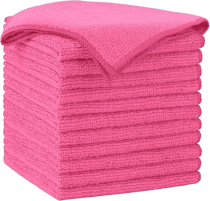 AIDEA Microfiber Cleaning Cloth-12PK, Soft Microfiber Towels by AIDEAHOME
