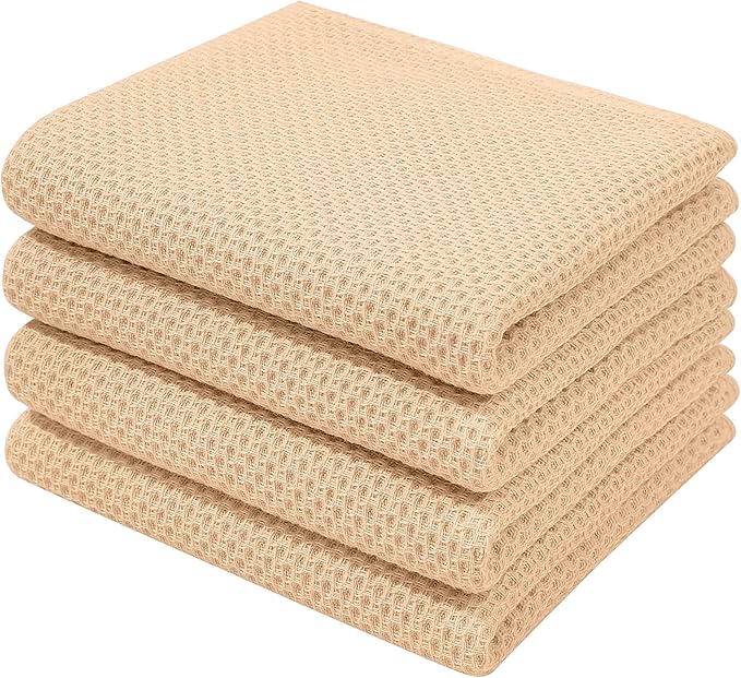 Homaxy 100% Cotton Waffle Weave Kitchen Dish Towels, Ultra Soft Absorbent Quick by Homaxy