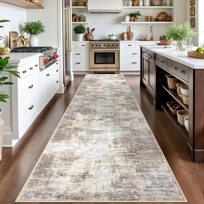 IOHOUZE Abstract Runner Rug 3x14 Ft Washable Runners - Image 2