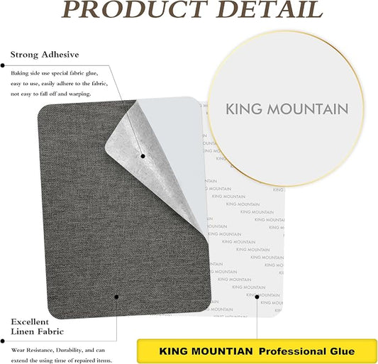 KING MOUNTAIN Fine Linen Repair Patches, Self-Adhesive Linen Fabric Patches - Image 2