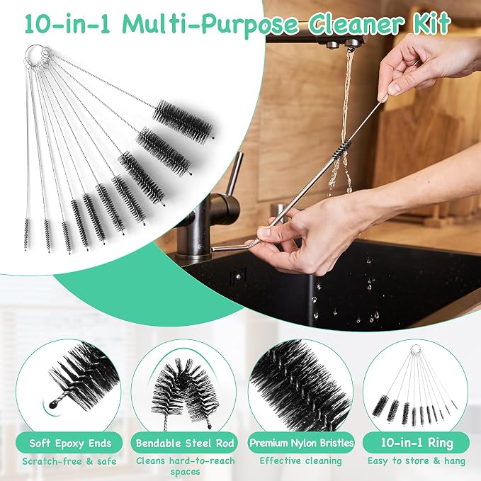 20PCS Drain Clog Remover Tool Set – 59” Drain Snake, 37” Snake Drain Hair - Image 7