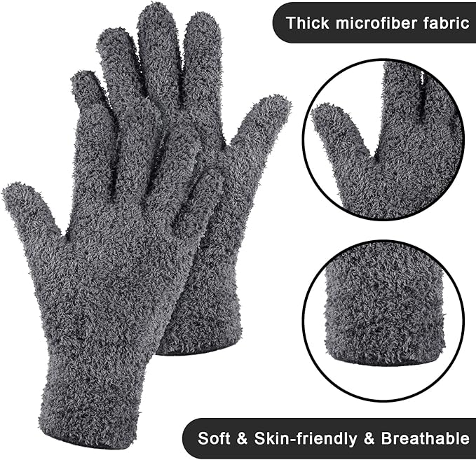Patelai 3 Pairs Microfiber Plant Dusting Gloves Leaf Cleaning Gloves - Image 5