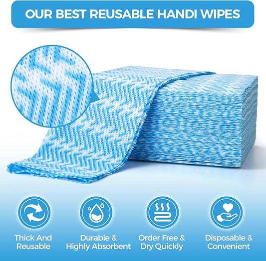 Handi Wipes Reusable Cloths Disposable Cleaning Towels Kitchen Dry Wipes - Image 2