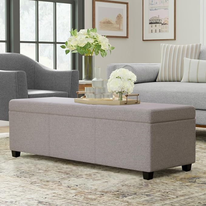 SIMPLIHOME Avalon 54 inch Wide Contemporary Rectangle Extra Large Storage - Image 2